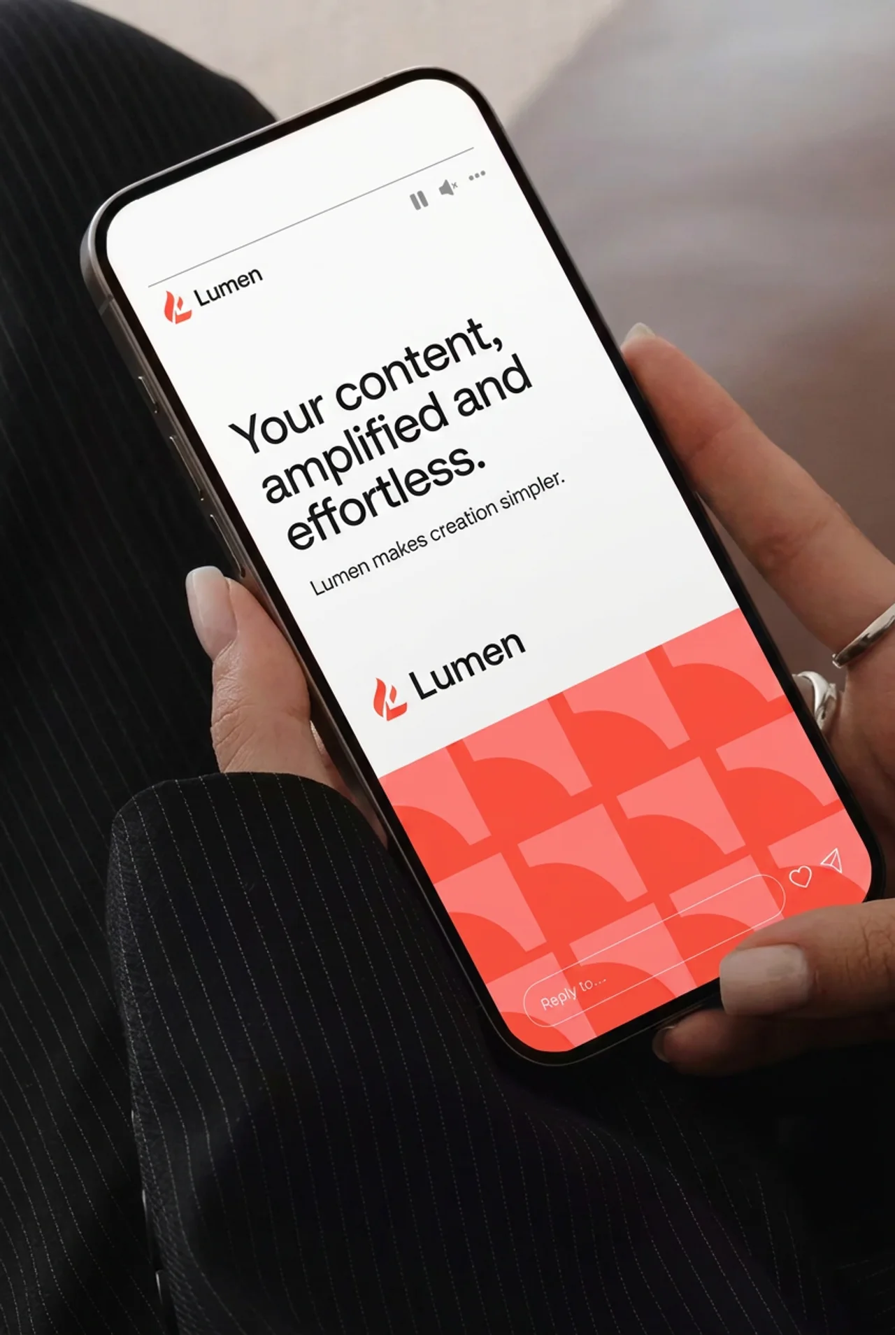 Lumen brand mockup