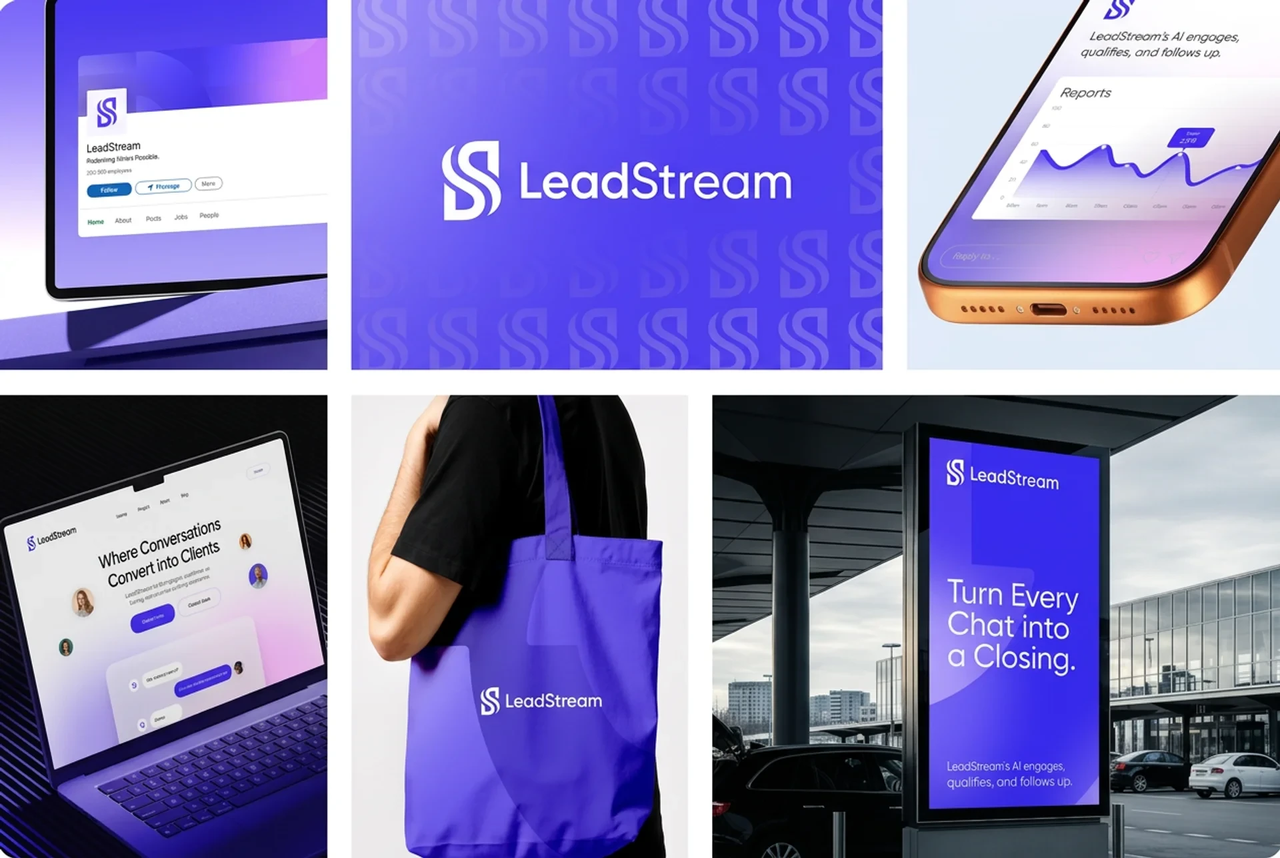 LeadStream brand mockup